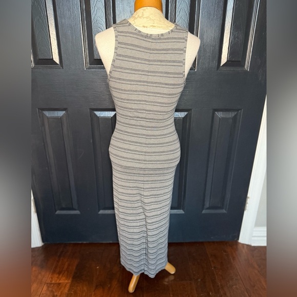 Marine Layer Lexi Rib Daytime Midi Dress in Black & White Stripe Size Sm… - Picture 11 of 16